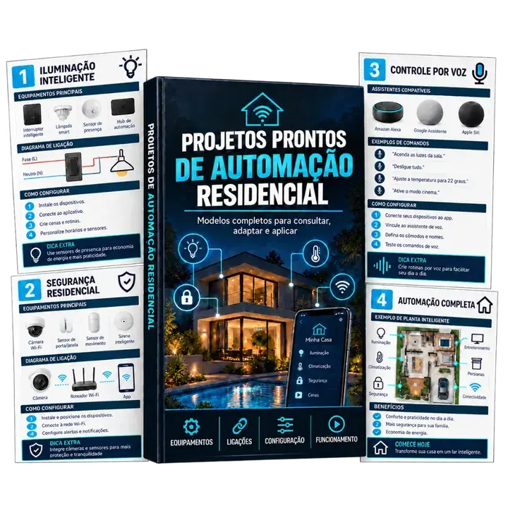 Mockup Bônus #1 - Projetos Prontos de Automação Residencial